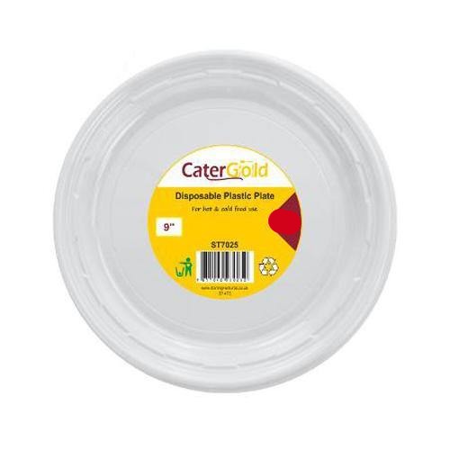 Cater Gold plastic plates 9"- 12pk SaveCo Online Ltd