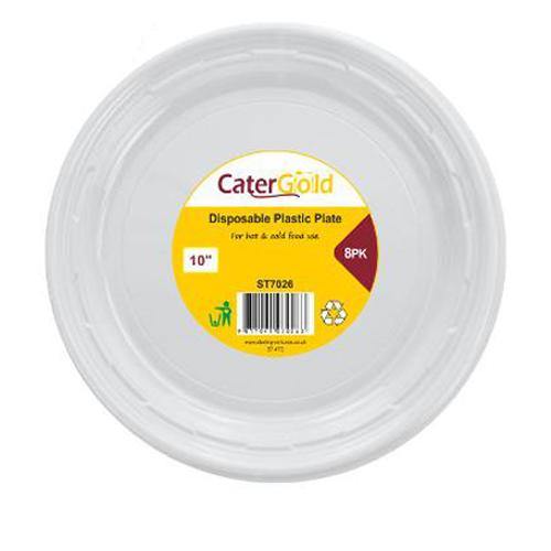 Cater Gold plastic plates 10"-8pk SaveCo Online Ltd