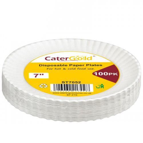 Cater Gold paper plates 7"- 100pk SaveCo Online Ltd