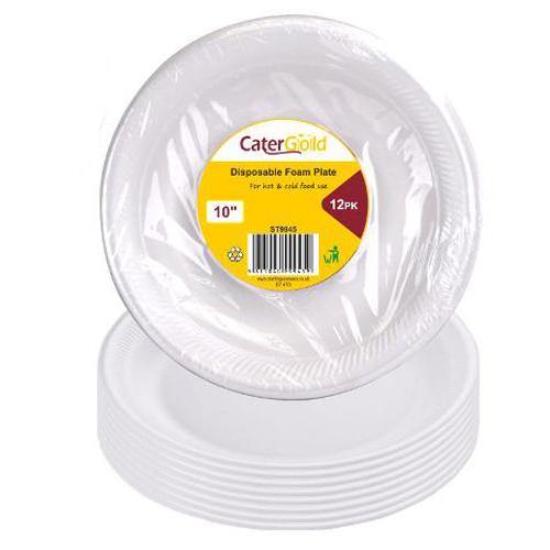 Cater Gold Foam Plates 10"- 12pk @SaveCo Online Ltd