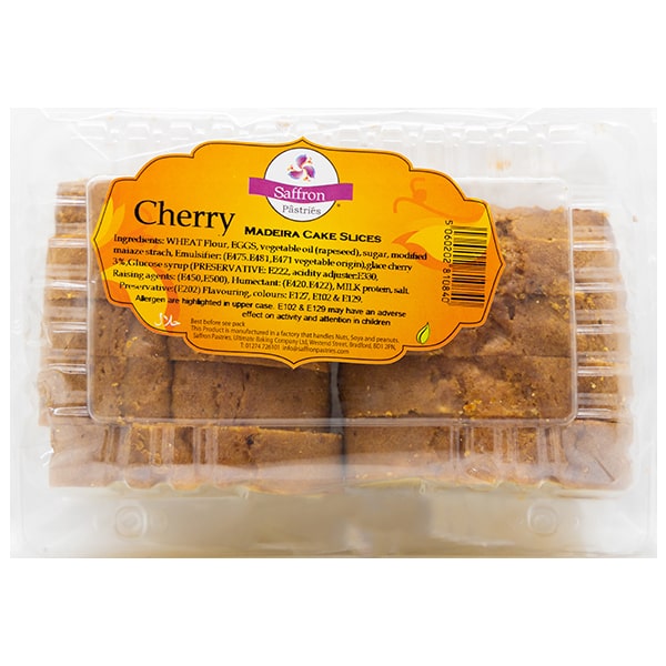 Saffron Cherry Madeira Cake Slices @SaveCo Online Ltd