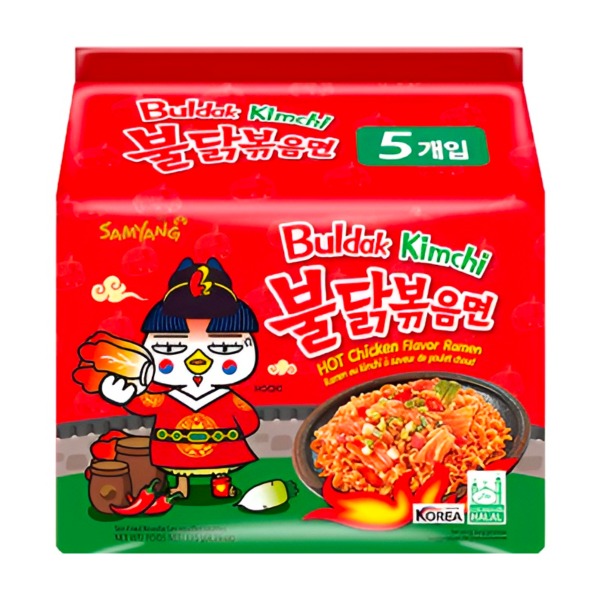 Samyang Kimchi Hot Chicken Flavour Ramen 5pk 675g @ SaveCo Online Ltd