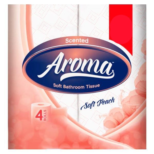 Scented Aroma Soft Bathroom Tissue Soft Peach - 4 Rolls SaveCo Online Ltd