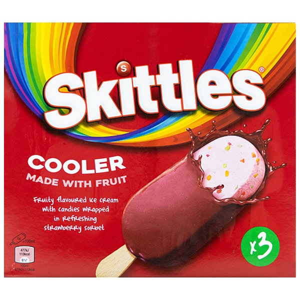 Skittles Cooler Ice Cream Lollies 3 Pack 240g @ SaveCo Online Ltd