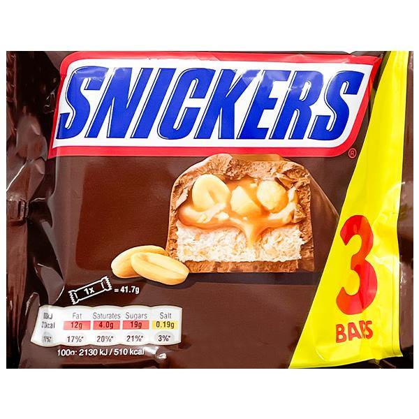 Snickers 3 Packs 3 x 41.7g SaveCo Online Ltd