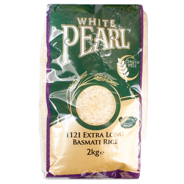 White Pearl 1121 Extra Long Basmati Rice 2kg @SaveCo Online Ltd