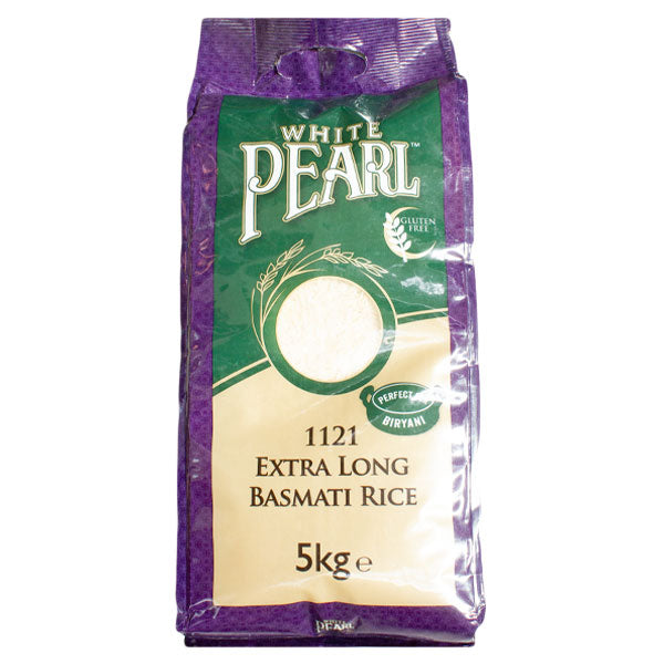 White Pearl 1121 Extra Long Basmati Rice 5kg @SaveCo Online Ltd