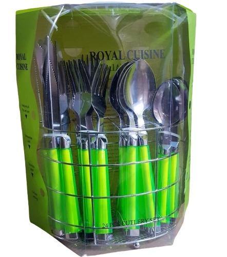 Royal Cuisine cutlery set- green SaveCo Online Ltd
