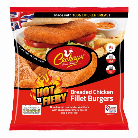Ceekays Hot 'N' Fiery Breaded Chicken Fillet Burgers @ SaveCo Online Ltd