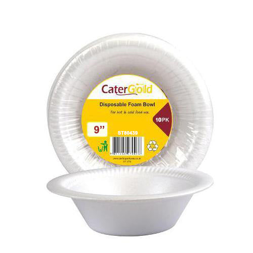 Cater Gold Foam Plates 9"- 10pk @SaveCo Online Ltd