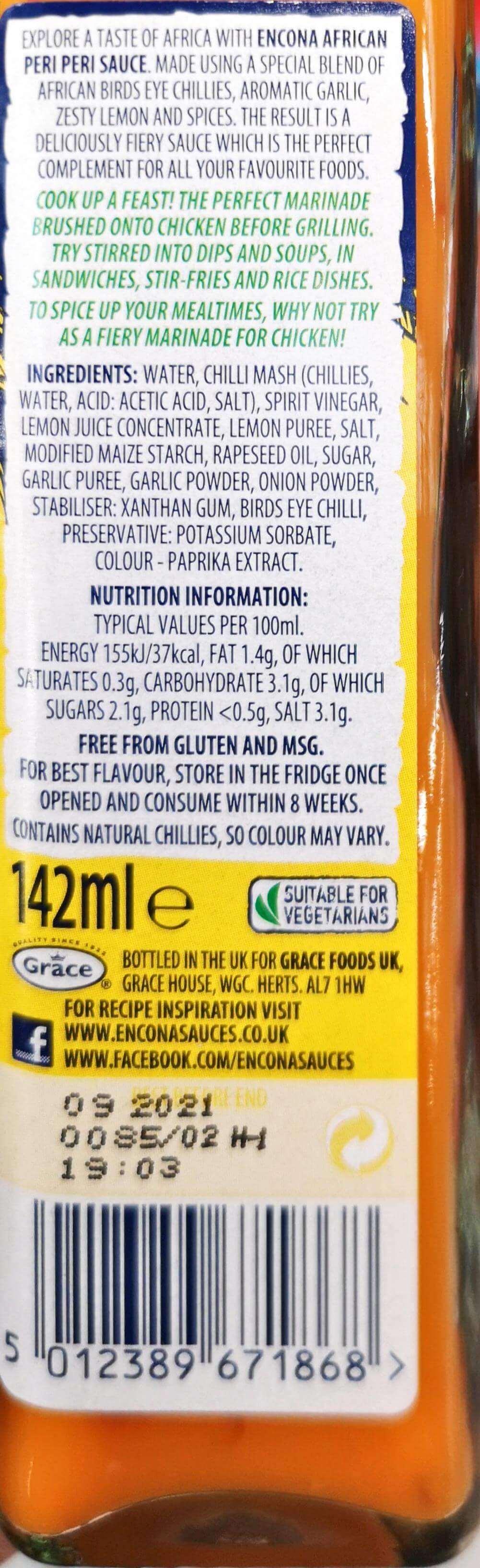 Encona peri-peri sauce SaveCo Online Ltd